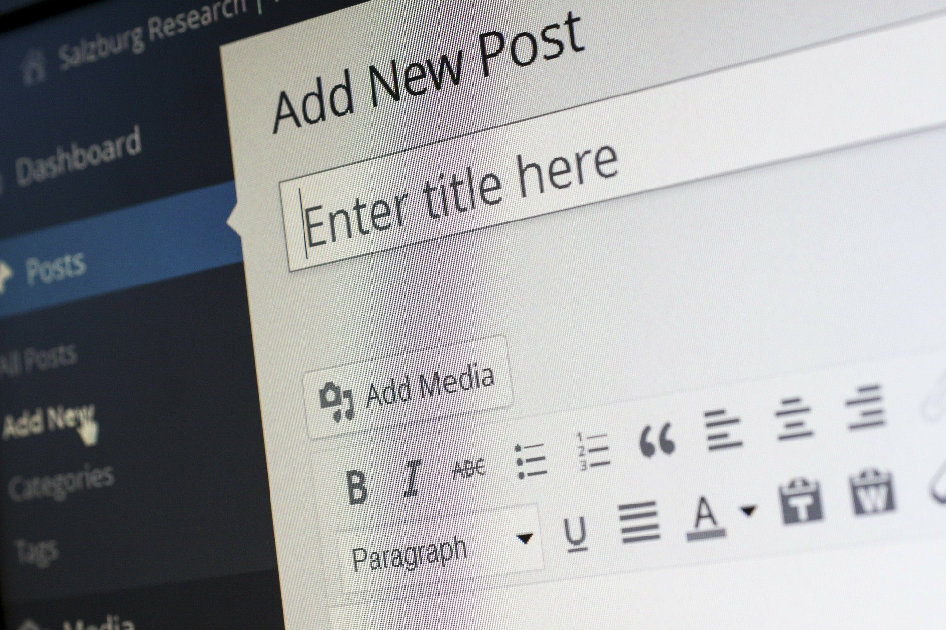 Screen shot of wordpress for Get More Readers