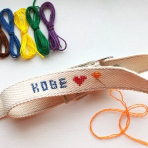 DIY Cross stitch collar for Christmas Gift