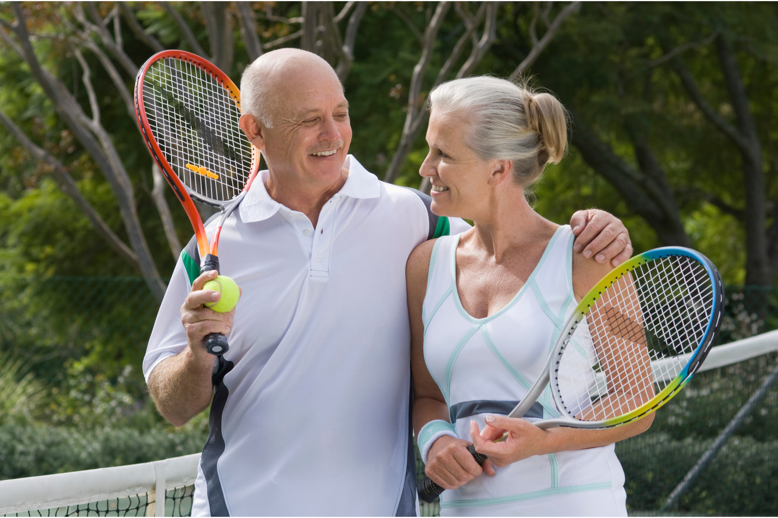 playing tennis