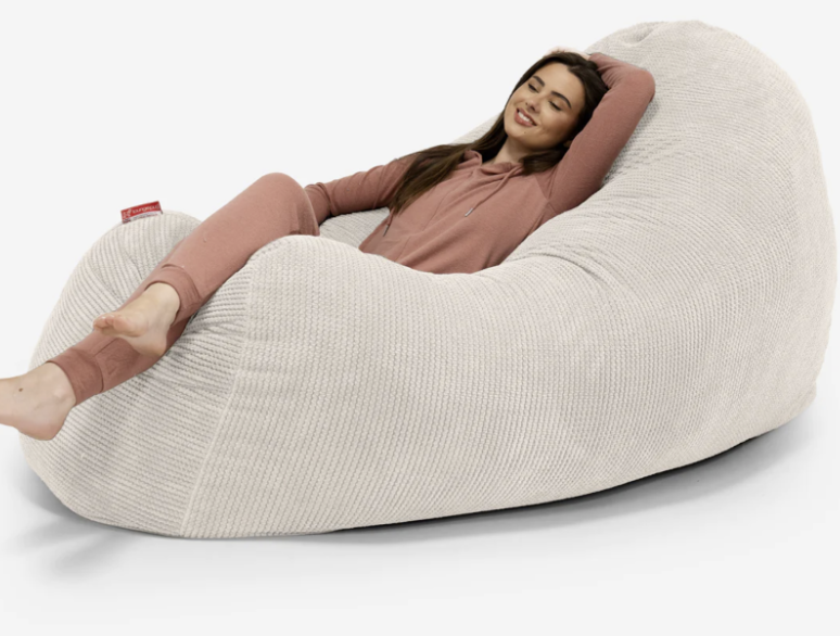 resting in bean bag