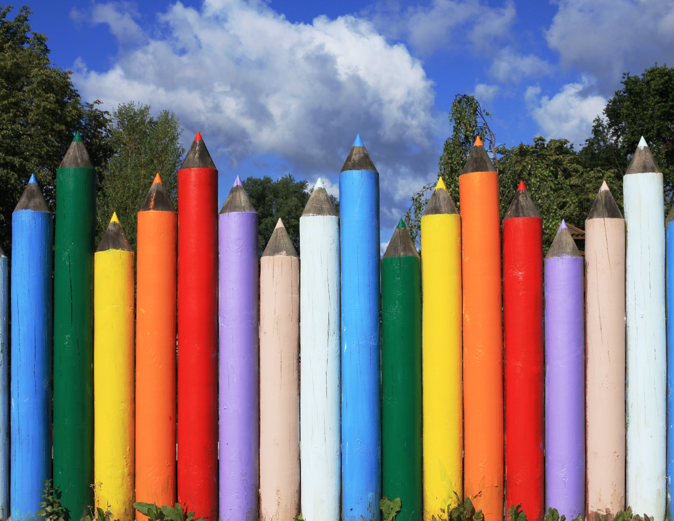 colourful fence